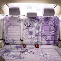 Hawaii Tapa Pattern With Violet Hibiscus Back Car Seat Cover