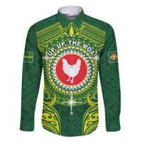 Personalized American Samoa Manua Cession Day Family Matching Off Shoulder Maxi Dress and Hawaiian Shirt Up Up The Moa