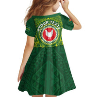 Personalized American Samoa Manua Cession Day Kid Short Sleeve Dress Up Up The Moa LT05 - Polynesian Pride