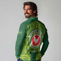 Personalized American Samoa Manua Cession Day Long Sleeve Polo Shirt Up Up The Moa