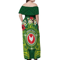 Personalized American Samoa Manua Cession Day Off Shoulder Maxi Dress Up Up The Moa LT05 - Polynesian Pride