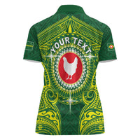 Personalized American Samoa Manua Cession Day Women Polo Shirt Up Up The Moa