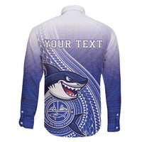 Personalized Samoana High School Family Matching Short Sleeve Bodycon Dress and Hawaiian Shirt Polynesian Tribal Shark