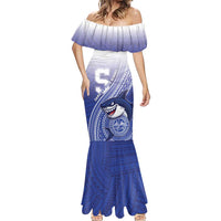 Personalized Samoana High School Mermaid Dress Polynesian Tribal Shark