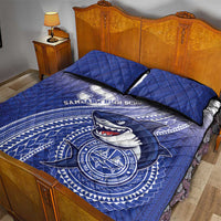 Samoana High School Quilt Bed Set Polynesian Tribal Shark