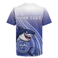 Personalized Samoana High School Rugby Jersey Polynesian Tribal Shark