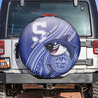 Samoana High School Spare Tire Cover Polynesian Tribal Shark