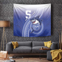 Samoana High School Tapestry Polynesian Tribal Shark