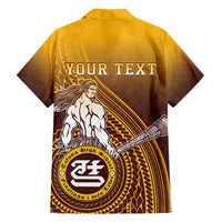 Personalized Tafuna High School Family Matching Off Shoulder Maxi Dress and Hawaiian Shirt Polynesian Warrior