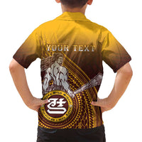 Personalized Tafuna High School Family Matching Puletasi and Hawaiian Shirt Polynesian Warrior