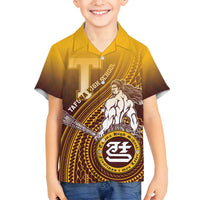 Personalized Tafuna High School Family Matching Puletasi and Hawaiian Shirt Polynesian Warrior