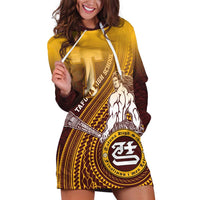 Personalized Tafuna High School Hoodie Dress Polynesian Warrior