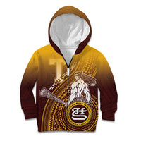 Personalized Tafuna High School Kid Hoodie Polynesian Warrior