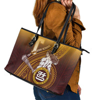 Tafuna High School Leather Tote Bag Polynesian Warrior LT05 - Polynesian Pride