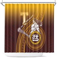 Tafuna High School Shower Curtain Polynesian Warrior
