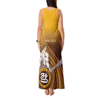 Personalized Tafuna High School Tank Maxi Dress Polynesian Warrior