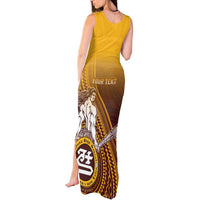 Personalized Tafuna High School Tank Maxi Dress Polynesian Warrior