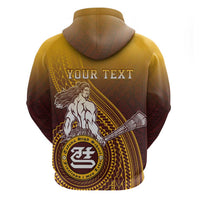 Personalized Tafuna High School Zip Hoodie Polynesian Warrior