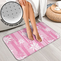 Hawaii Kakau Tribal Bathroom Set With Pink Tiare