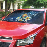 Hawaii Honu Auto Sun Shade Polynesian Curves Plumeria - Polynesian Pride