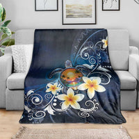 Hawaii Honu Blanket Polynesian Curves Plumeria - Polynesian Pride