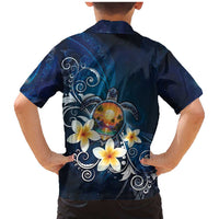 Hawaii Honu Family Matching Mermaid Dress and Hawaiian Shirt Polynesian Curves Plumeria - Polynesian Pride