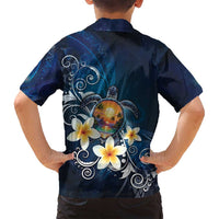 Hawaii Honu Family Matching Off Shoulder Maxi Dress and Hawaiian Shirt Polynesian Curves Plumeria - Polynesian Pride