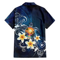 Hawaii Honu Family Matching Puletasi and Hawaiian Shirt Polynesian Curves Plumeria - Polynesian Pride