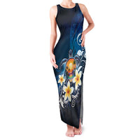 Hawaii Honu Family Matching Tank Maxi Dress and Hawaiian Shirt Polynesian Curves Plumeria - Polynesian Pride