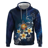 Hawaii Honu Hoodie Polynesian Curves Plumeria - Polynesian Pride