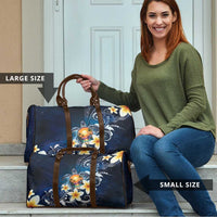 Hawaii Honu Travel Bag Polynesian Curves Plumeria - Polynesian Pride