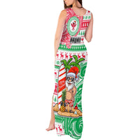Hawaii Christmas Tank Maxi Dress Santa Claus Surf Mele Kalikimaka LT05 - Polynesian Pride