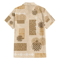 Vintage Lapita Family Matching Summer Maxi Dress and Hawaiian Shirt Iconic Double Face Pattern Beige LT05 - Polynesian Pride