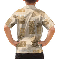 Vintage Lapita Hawaiian Shirt Iconic Double Face Pattern Beige