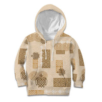 Vintage Lapita Kid Hoodie Iconic Double Face Pattern Beige