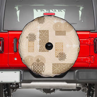 Vintage Lapita Spare Tire Cover Iconic Double Face Pattern Beige