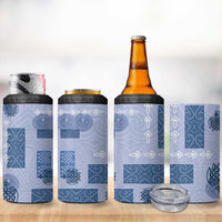 Vintage Lapita 4 in 1 Can Cooler Tumbler Iconic Double Face Pattern Blue LT05 - Polynesian Pride