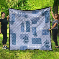 Vintage Lapita Quilt Iconic Double Face Pattern Blue