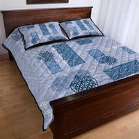 Vintage Lapita Quilt Bed Set Iconic Double Face Pattern Blue