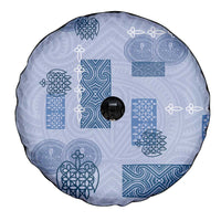 Vintage Lapita Spare Tire Cover Iconic Double Face Pattern Blue