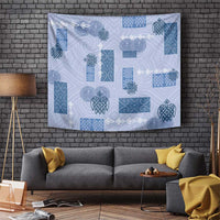 Vintage Lapita Tapestry Iconic Double Face Pattern Blue