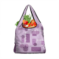 Vintage Lapita Grocery Bag Iconic Double Face Pattern Violet LT05 1-pack One Size Violet - Polynesian Pride