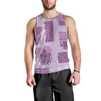Vintage Lapita Men Tank Top Iconic Double Face Pattern Violet