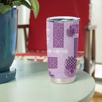 Vintage Lapita Tumbler Cup Iconic Double Face Pattern Violet LT05 - Polynesian Pride