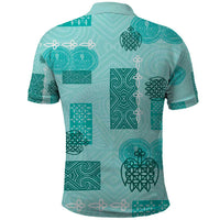 Vintage Lapita Polo Shirt Iconic Double Face Pattern Turquoise LT05