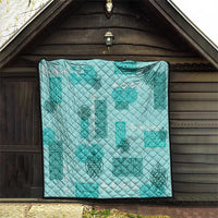 Vintage Lapita Quilt Iconic Double Face Pattern Turquoise