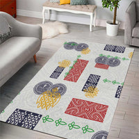 Vintage Lapita Area Rug Iconic Double Face Pattern