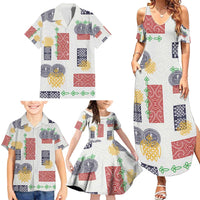 Vintage Lapita Family Matching Summer Maxi Dress and Hawaiian Shirt Iconic Double Face Pattern LT05 - Polynesian Pride