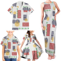 Vintage Lapita Family Matching Tank Maxi Dress and Hawaiian Shirt Iconic Double Face Pattern LT05 - Polynesian Pride