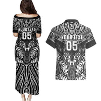 Custom New Zealand Fishing Couples Matching Puletasi and Hawaiian Shirt Aotearoa Maori Koru - Polynesian Pride